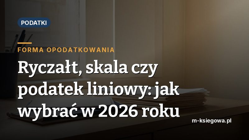Ryczałt, skala czy podatek liniowy: jak wybrać w 2026 roku